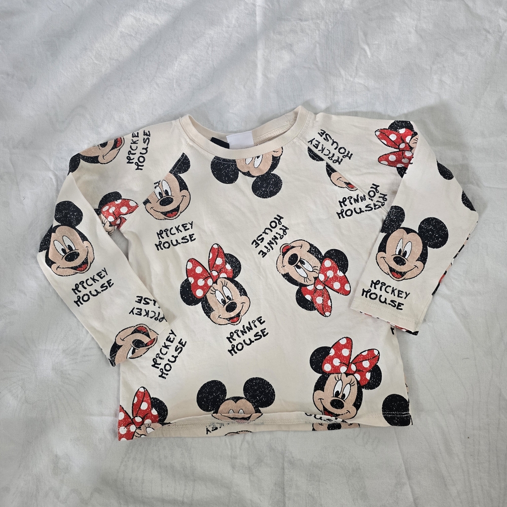Zara Cream Mickey Mouse Shirt